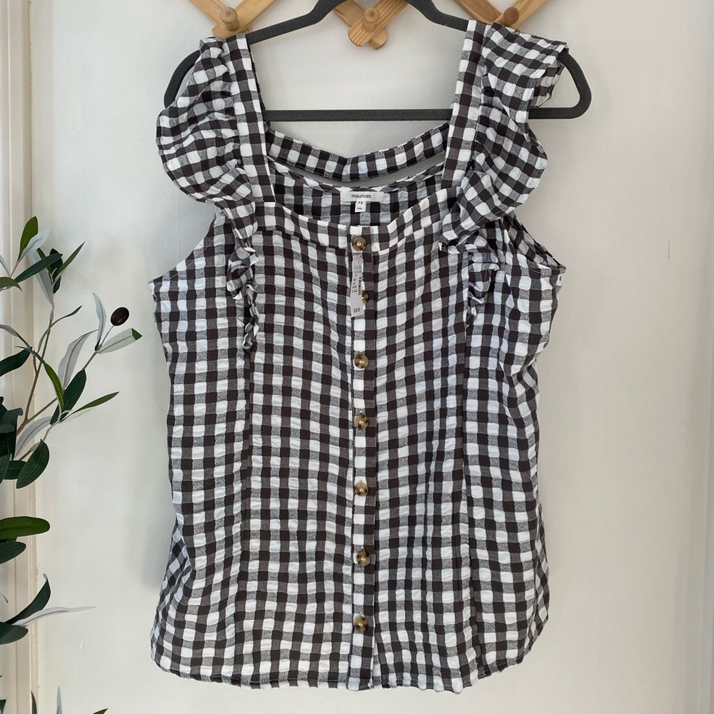 NWT gingham top